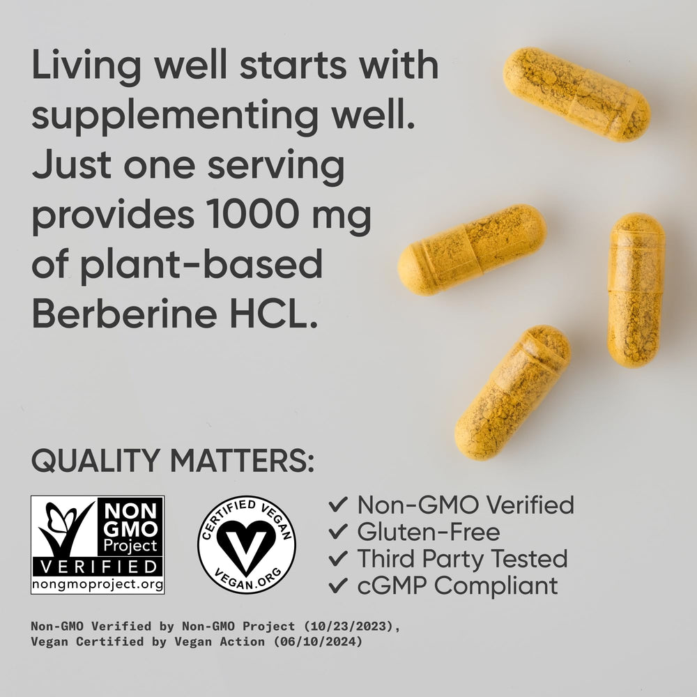 Packaging shows third-party testing for quality in Sports Research Berberine.