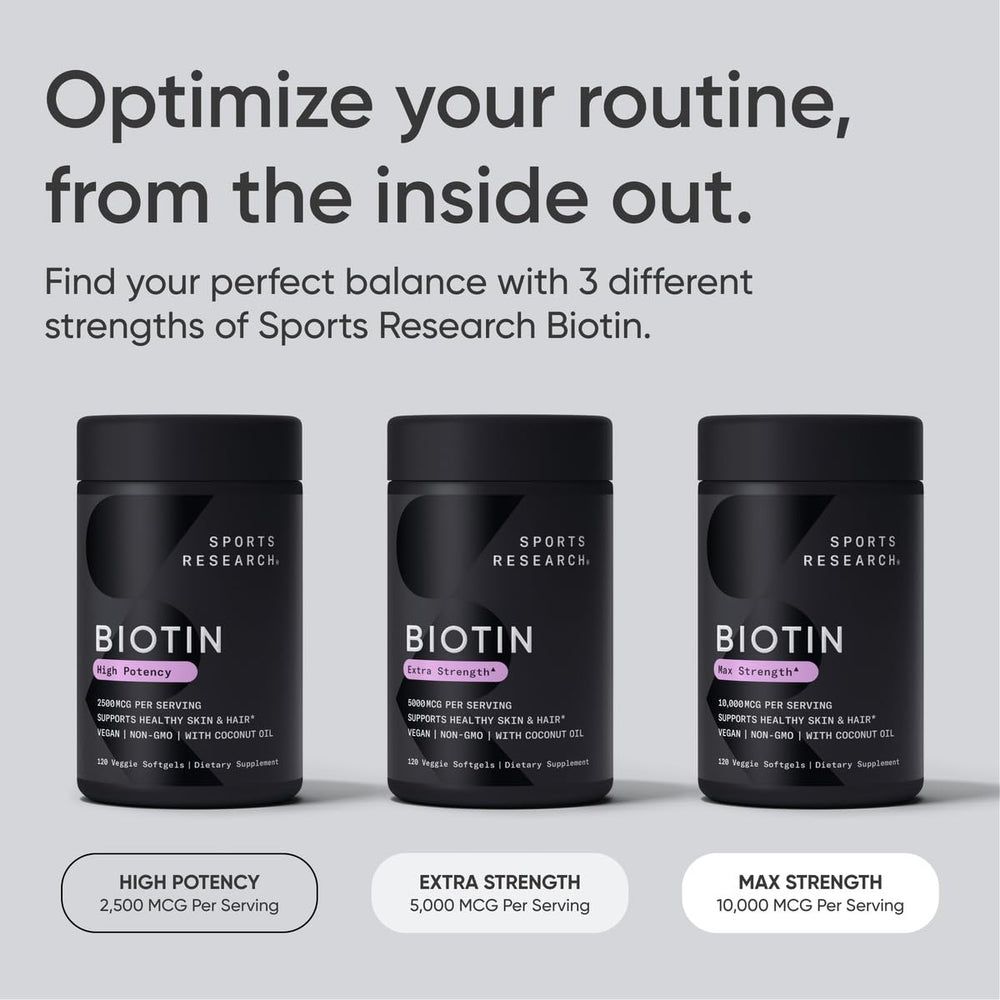 Sports Research Biotin bottle cap opened for daily use