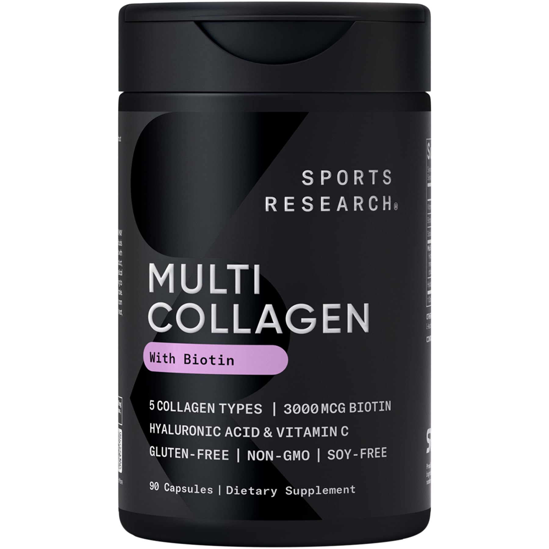 Sports Research Biotin-Infused Collagen bottle shown for daily beauty routine benefits