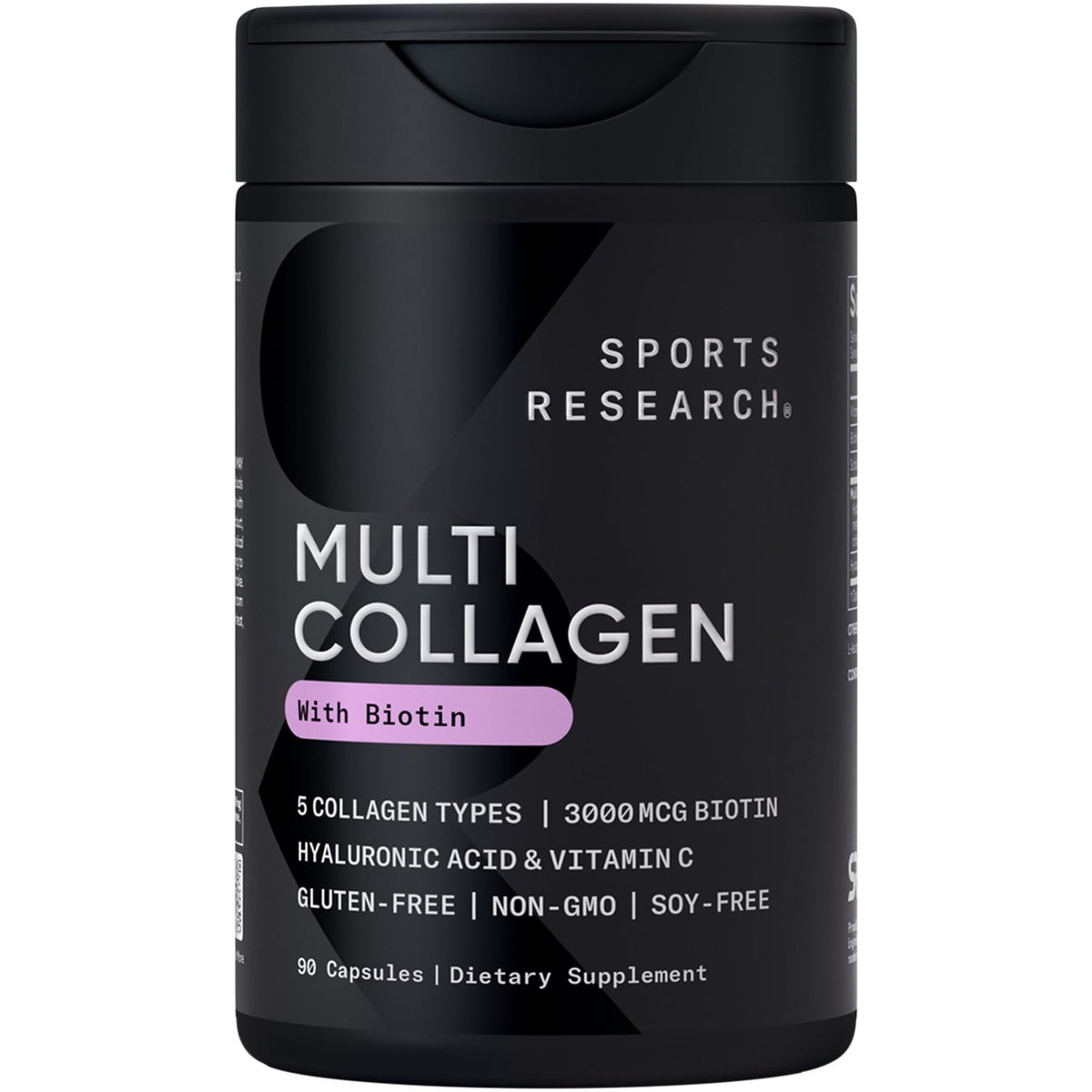 Sports Research Biotin-Infused Collagen bottle shown for daily beauty routine benefits