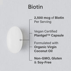 Close-up of Sports Research Biotin softgels for easy daily use