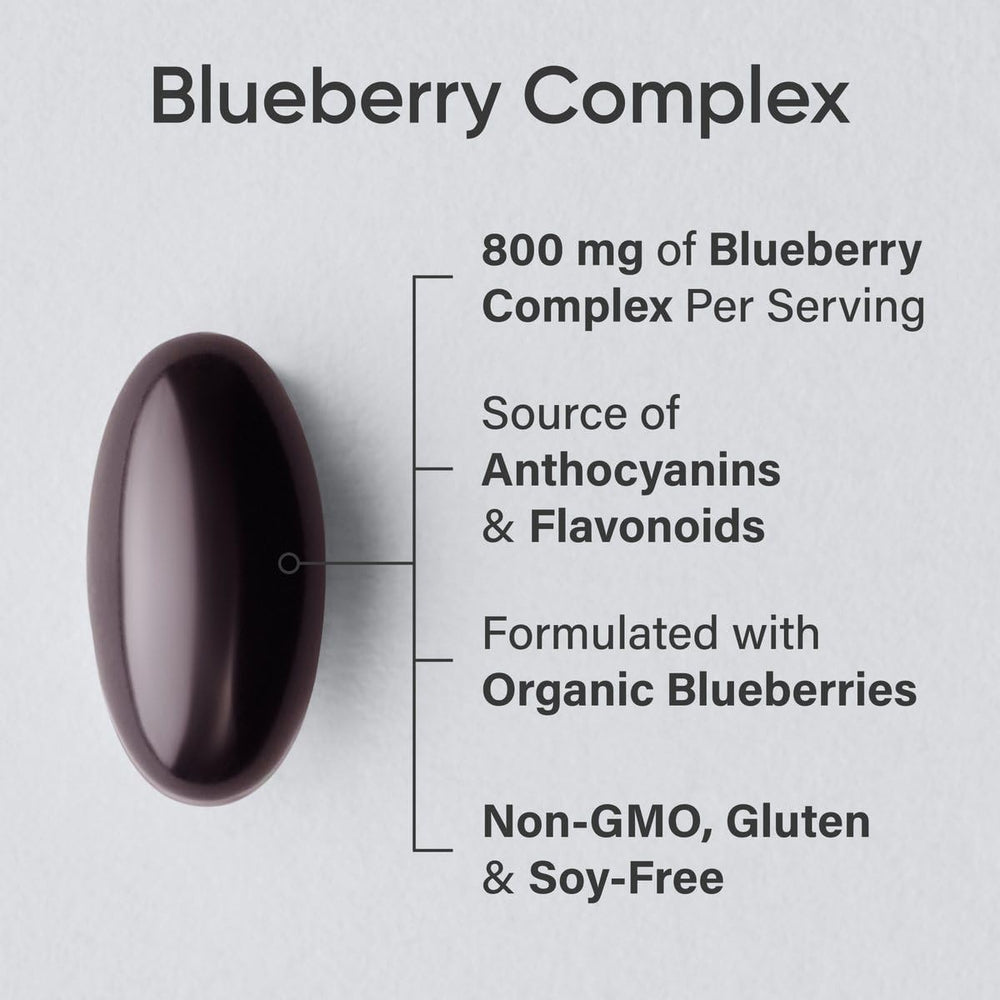 Sports Research Blueberry Softgels close-up showing liquid-filled capsules for nutrient delivery