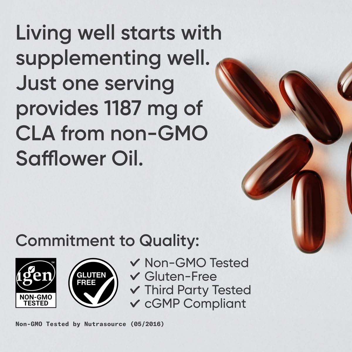 Sports Research CLA origin safflower oil depicted on packaging.