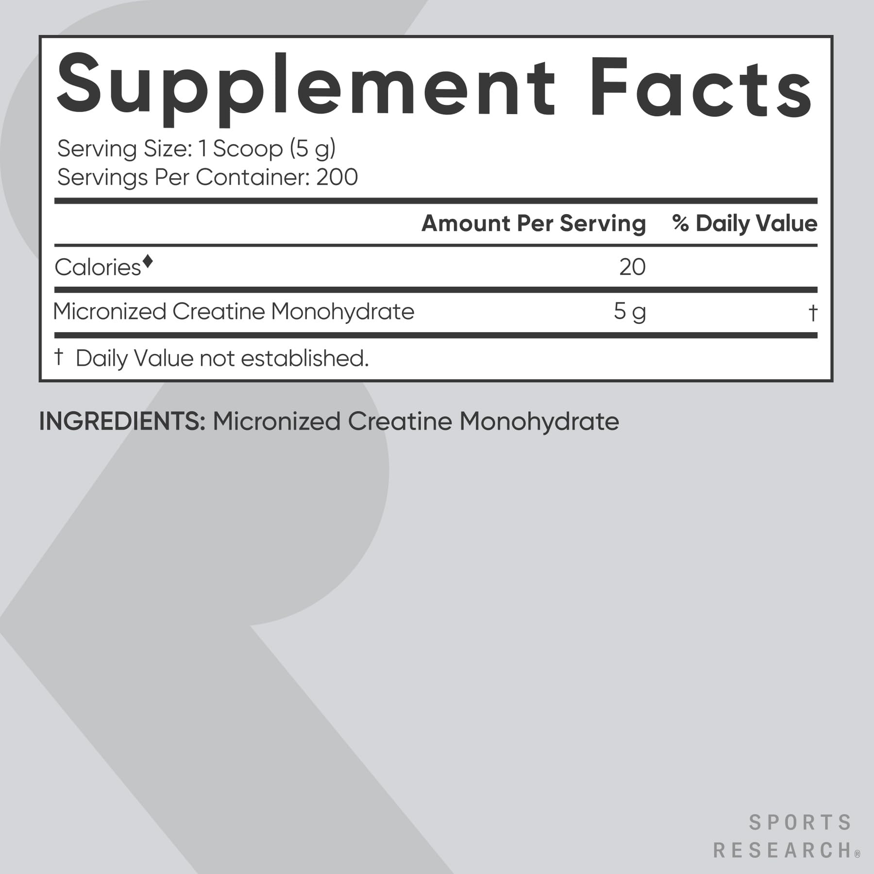 Sports Research creatine powder clump-free and easy to scoop for consistent daily use.