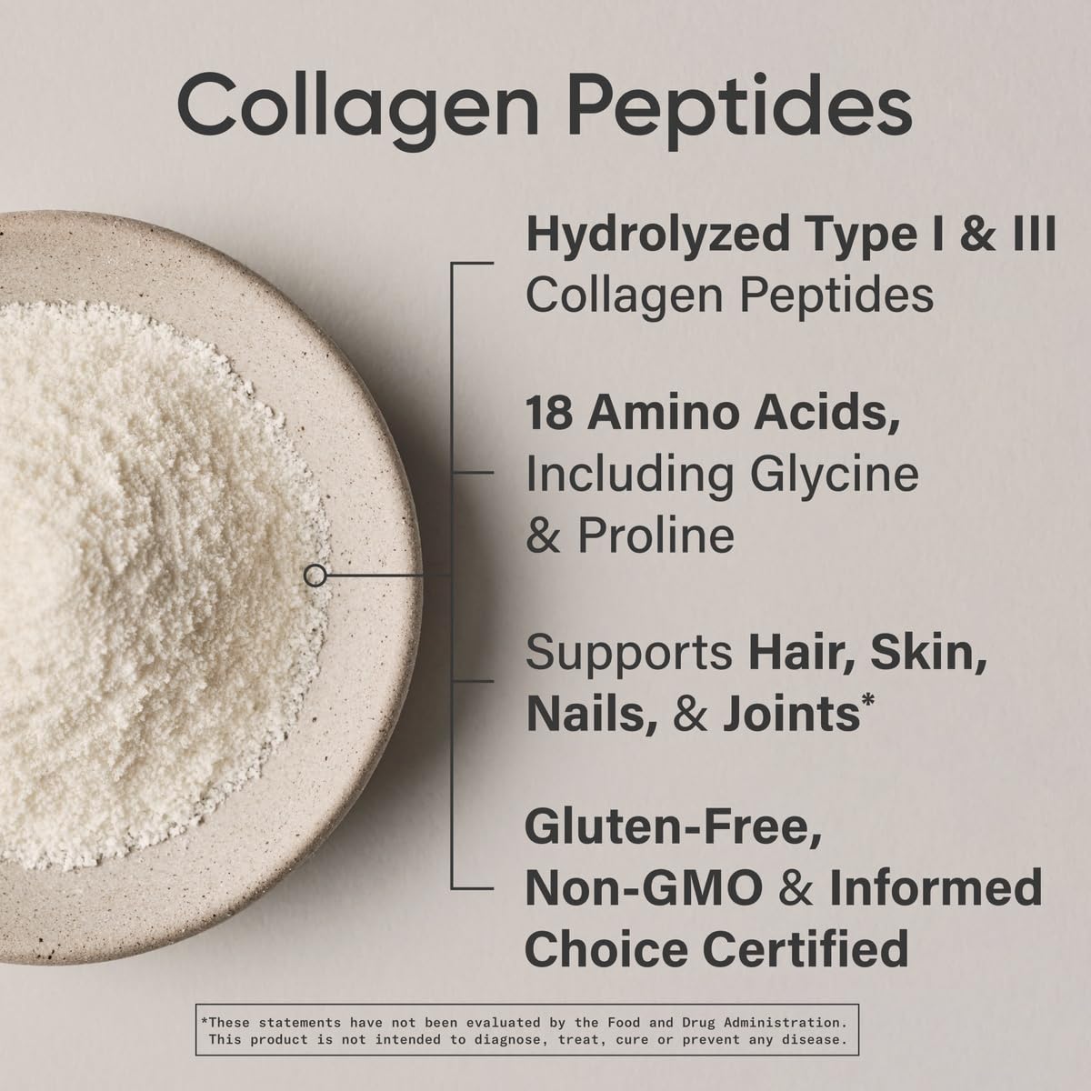 Sports Research Collagen Peptides glass of water, quickly dissolving for easy use.