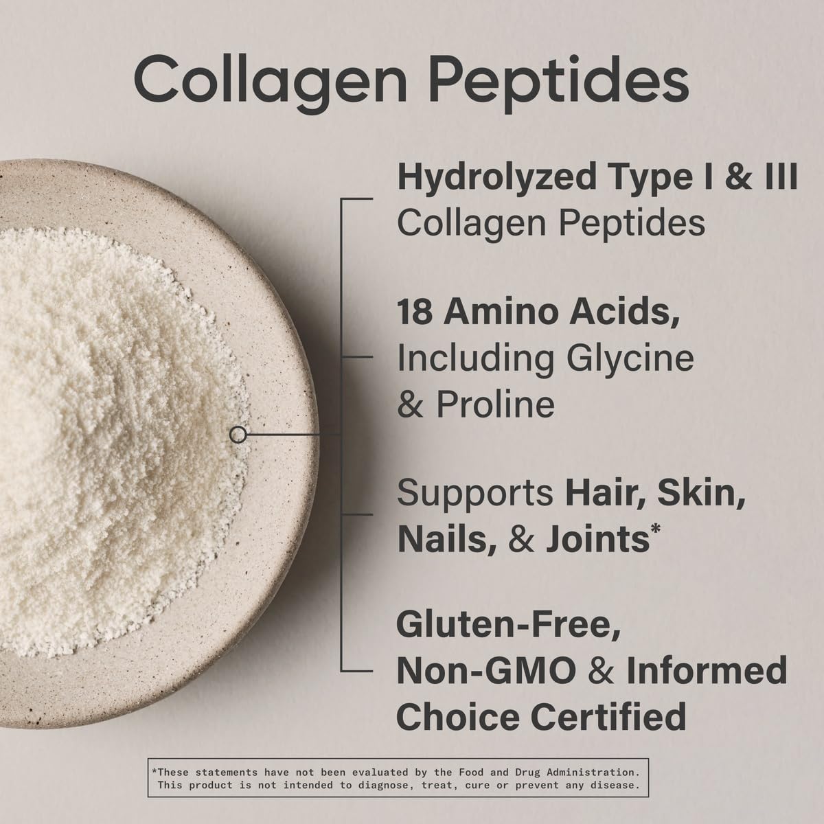 Sports Research Collagen Peptides powder in smoothie bowl, emphasizing skin and nail benefits.