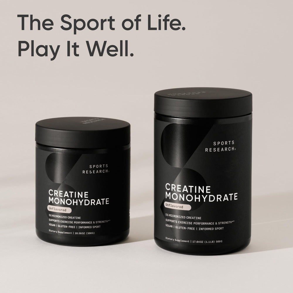 Sports Research Creatine Monohydrate ready for post-workout recovery in a shaker.