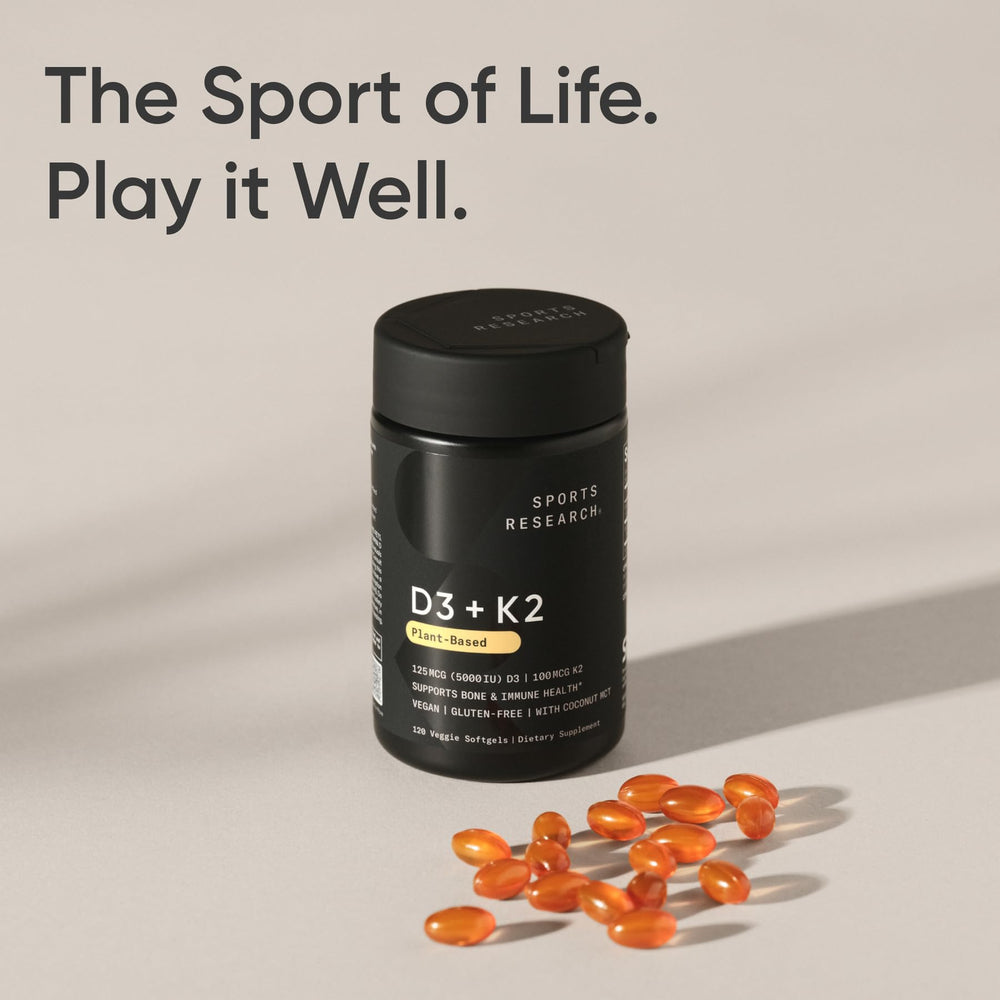 Sports Research D3 K2 ingredient panel indicating transparent sourcing