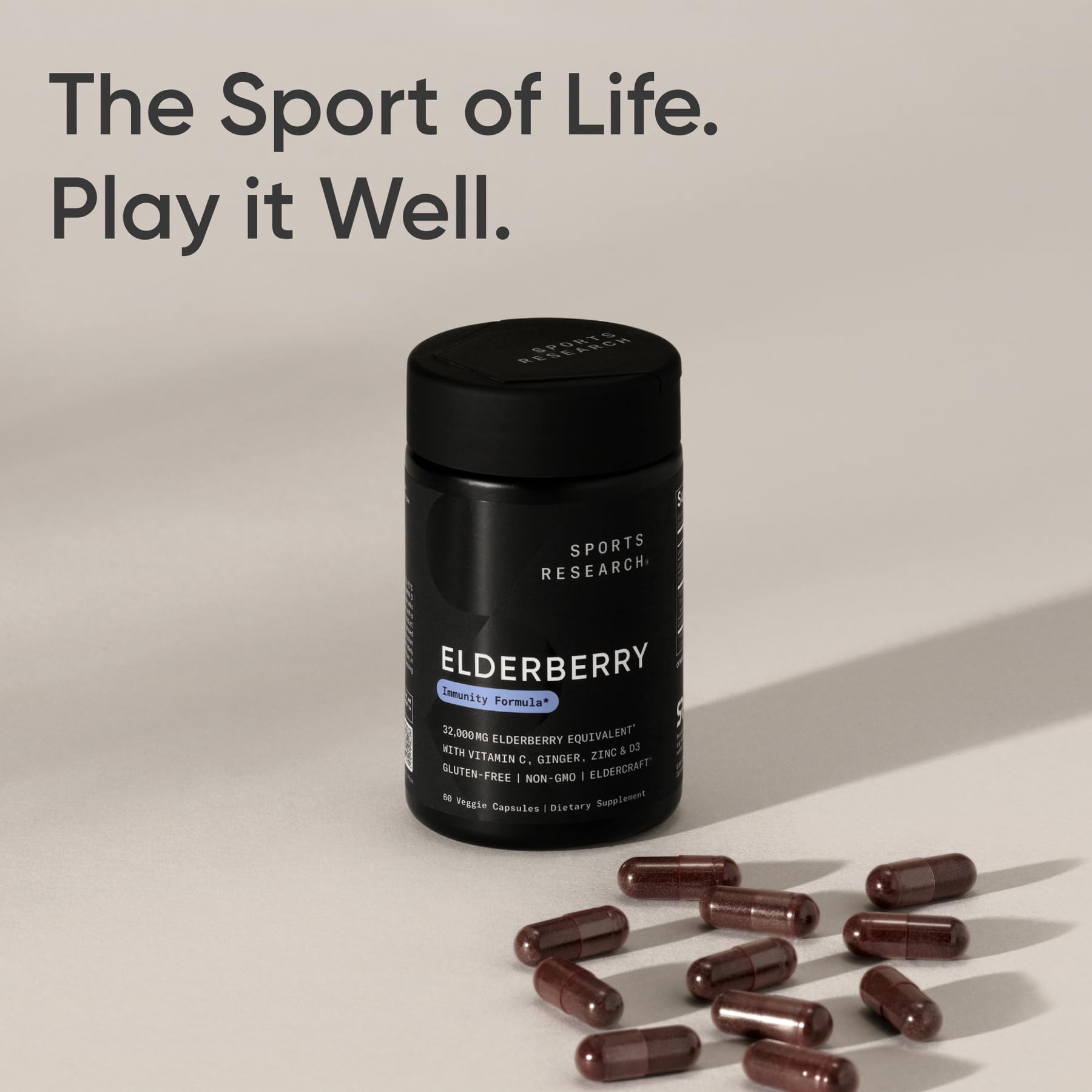 Sports Research Daily Immune product with third-party testing seal for transparency