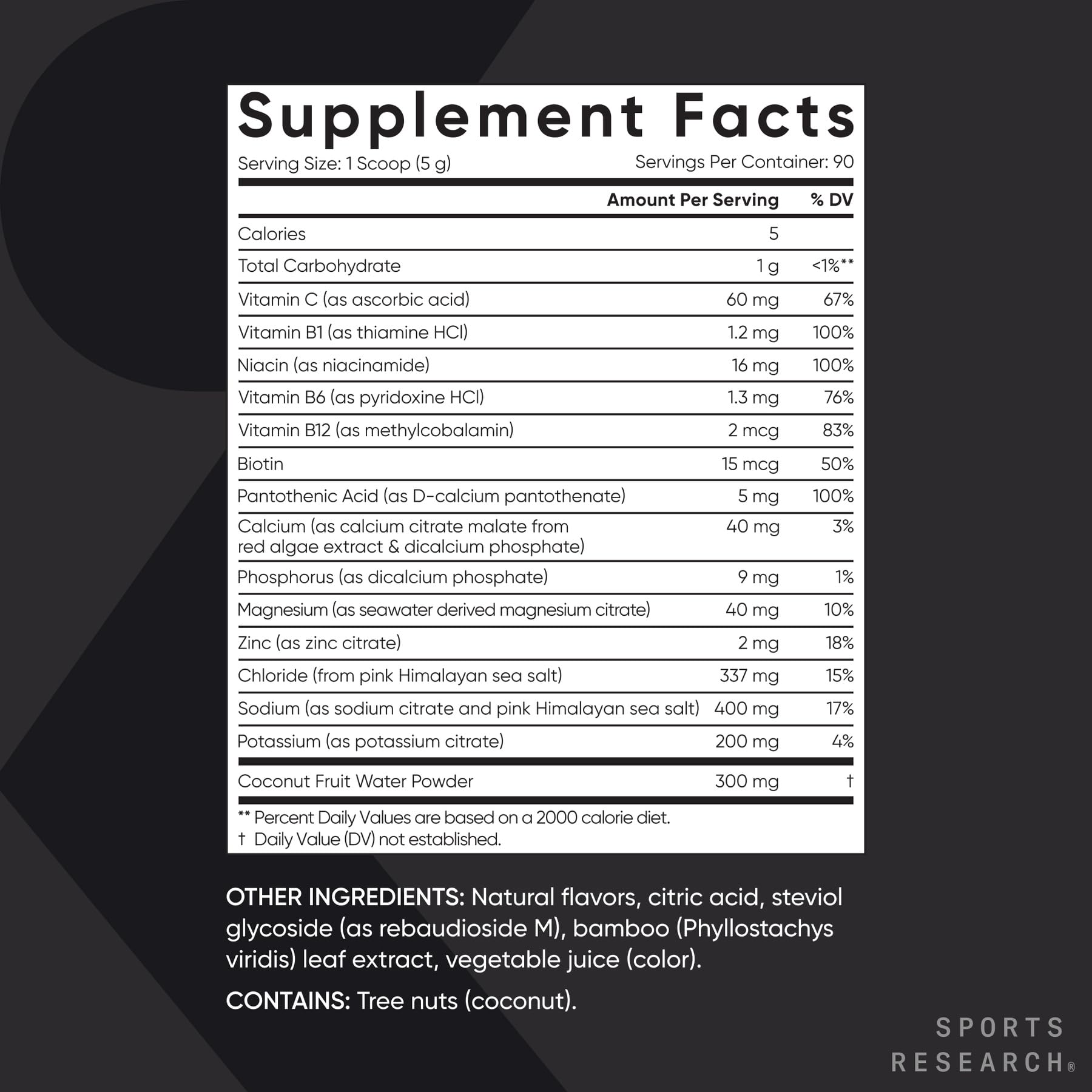 Sports Research Hydrate powder scoop dissolving in water suggests quick hydration.