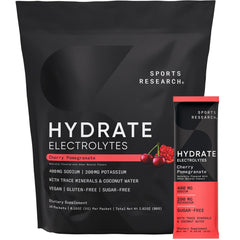 Sports Research Hydrate Raspberry Lemonade packet for on the go hydration