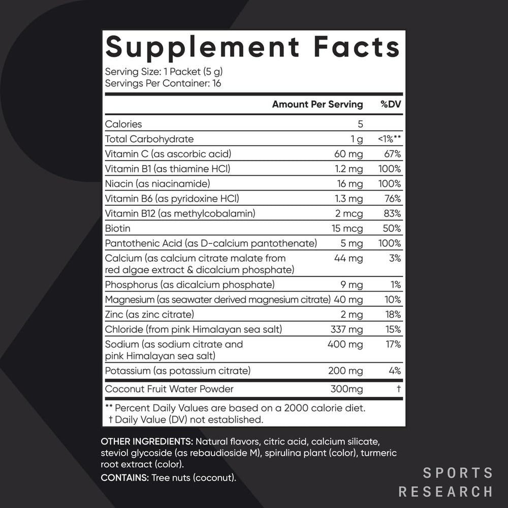 Sports Research Hydrate recyclable packaging and easy stick format