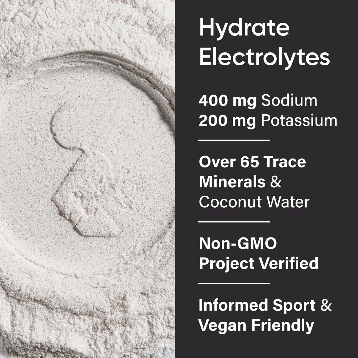 Sports Research Hydrate scoop dissolving in water for quick electrolytes