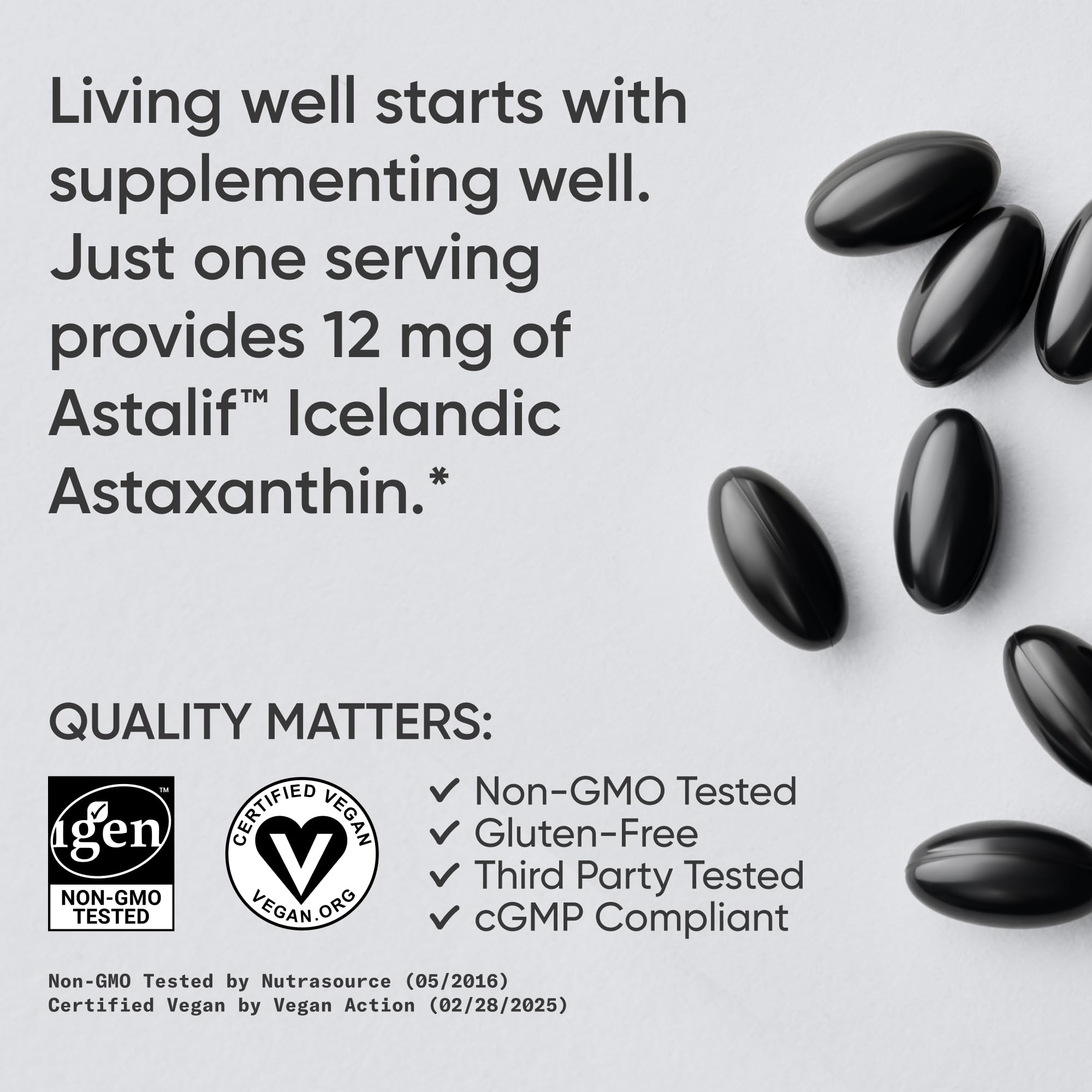 Sports Research IGEN non-GMO verified badge with capsules.
