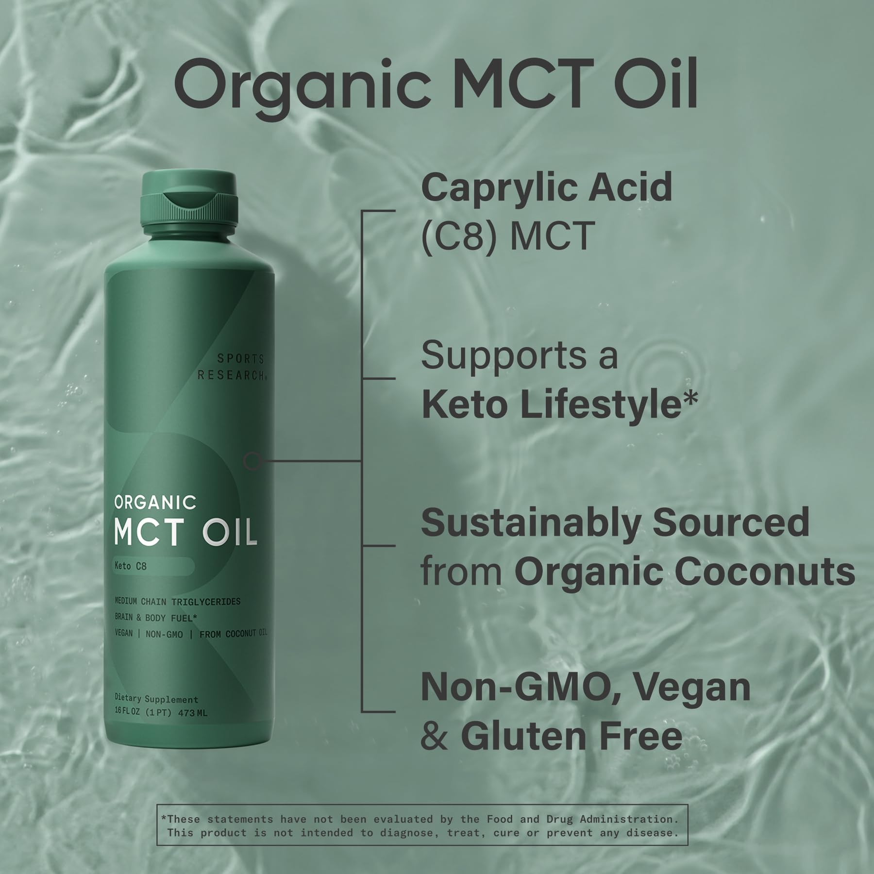 Sports Research Keto MCT Oil added to smoothies supports quick fuel and texture