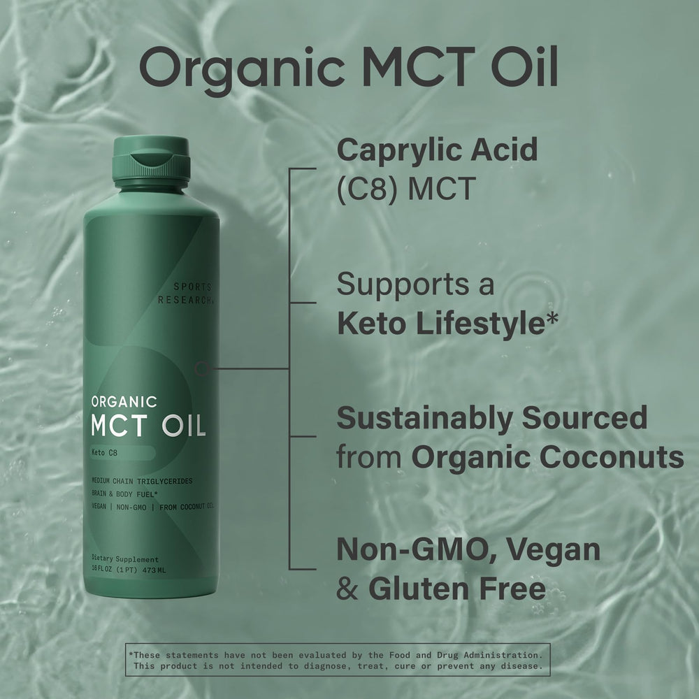 Sports Research Keto MCT Oil added to smoothies supports quick fuel and texture