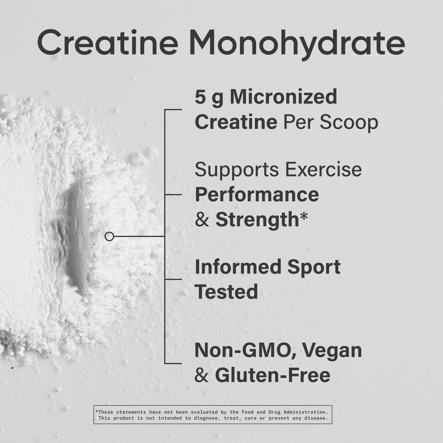 Sports Research micronized creatine powder designed for smooth mixing into shakes and beverages.
