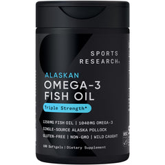 Sports Research Omega-3 Fish Oil 1250 front bottle for daily omega-3 support