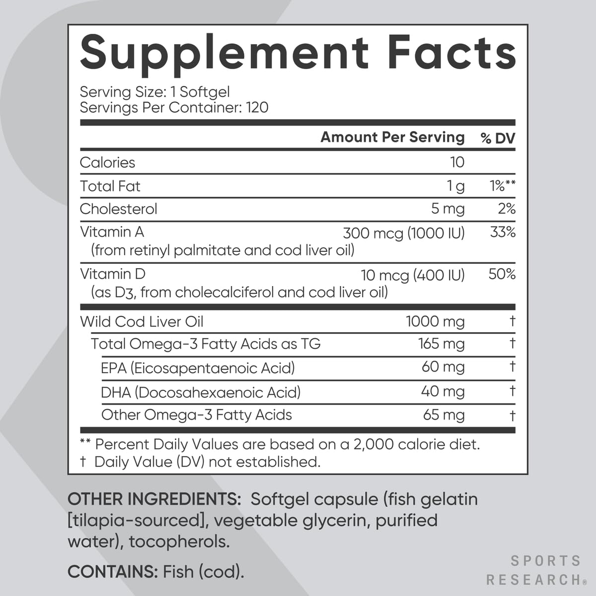Sports Research Omega-3 IFOS certification seal for quality