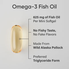 Sports Research Omega-3 Mini-Softgels capsule closeup showing compact size