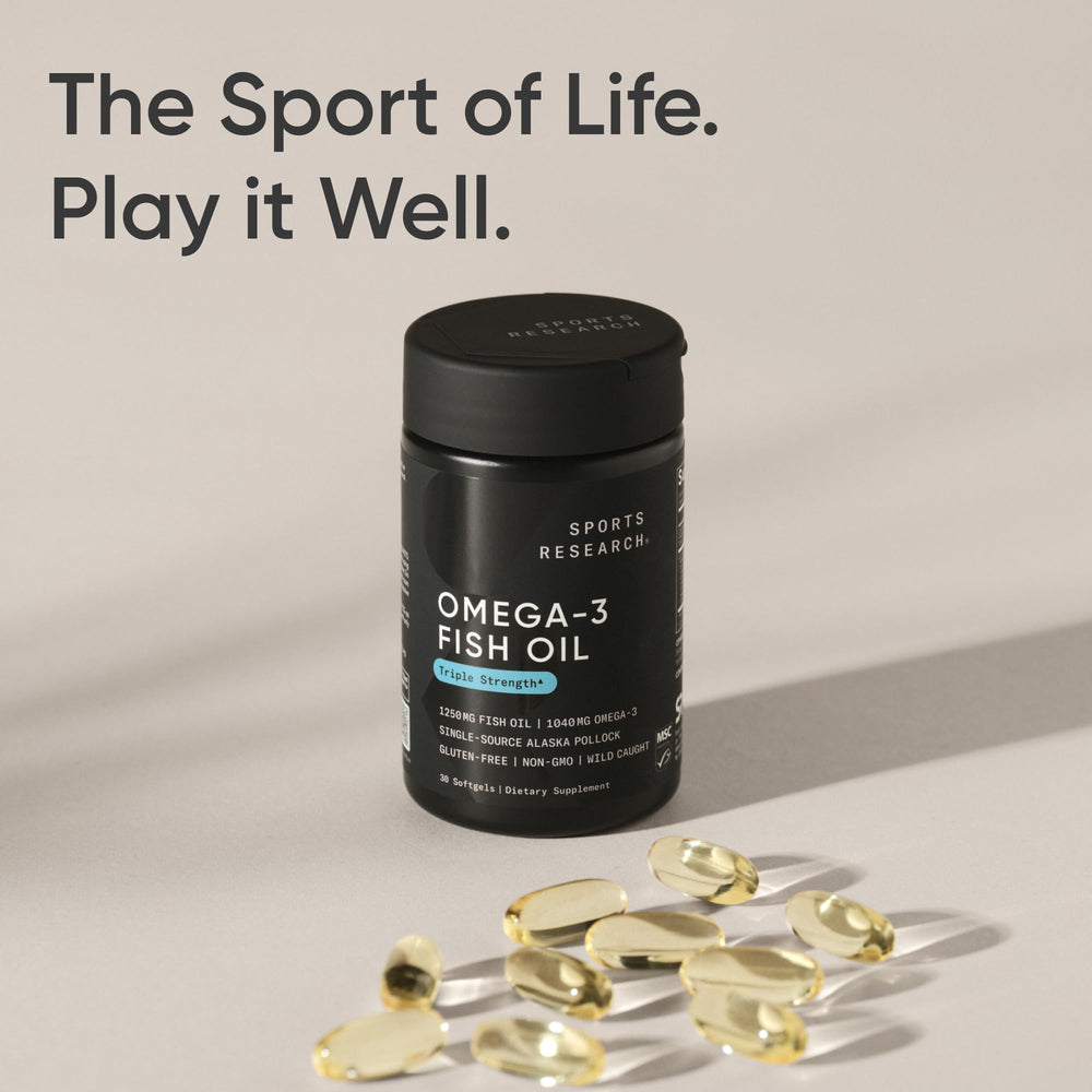 Sports Research Omega-3 non-GMO gluten-free packaging appeals to dietary needs