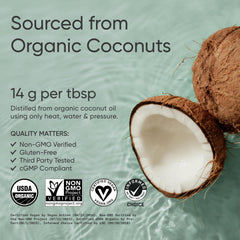 Sports Research Organic MCT Oil being poured for coffee boost.