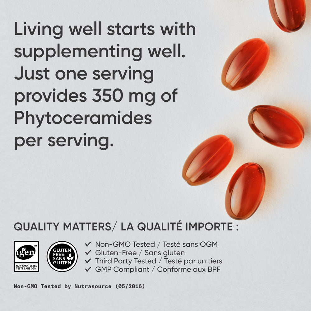 Sports Research Phytoceramides label close-up with non-GMO claim
