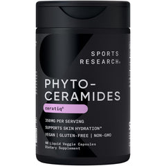 Sports Research Phytoceramides bottle with capsules for skin hydration