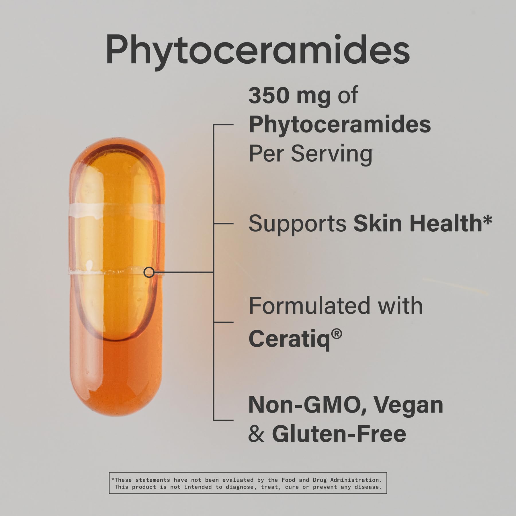 Sports Research Phytoceramides veggie capsule close-up for daily skin hydration