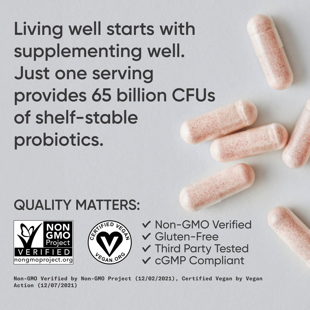 Sports Research probiotics shelf-life freshness label on packaging