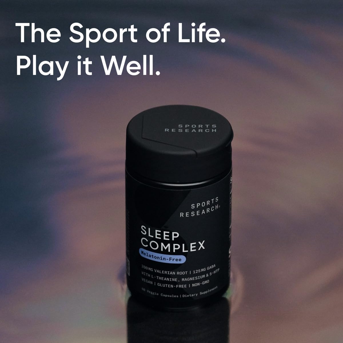 Bedroom scene with Sleep Complex on the nightstand for a serene nighttime ritual