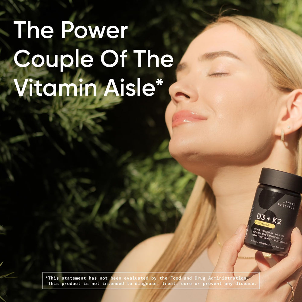 Sports Research softgels on white background for easy daily supplementation