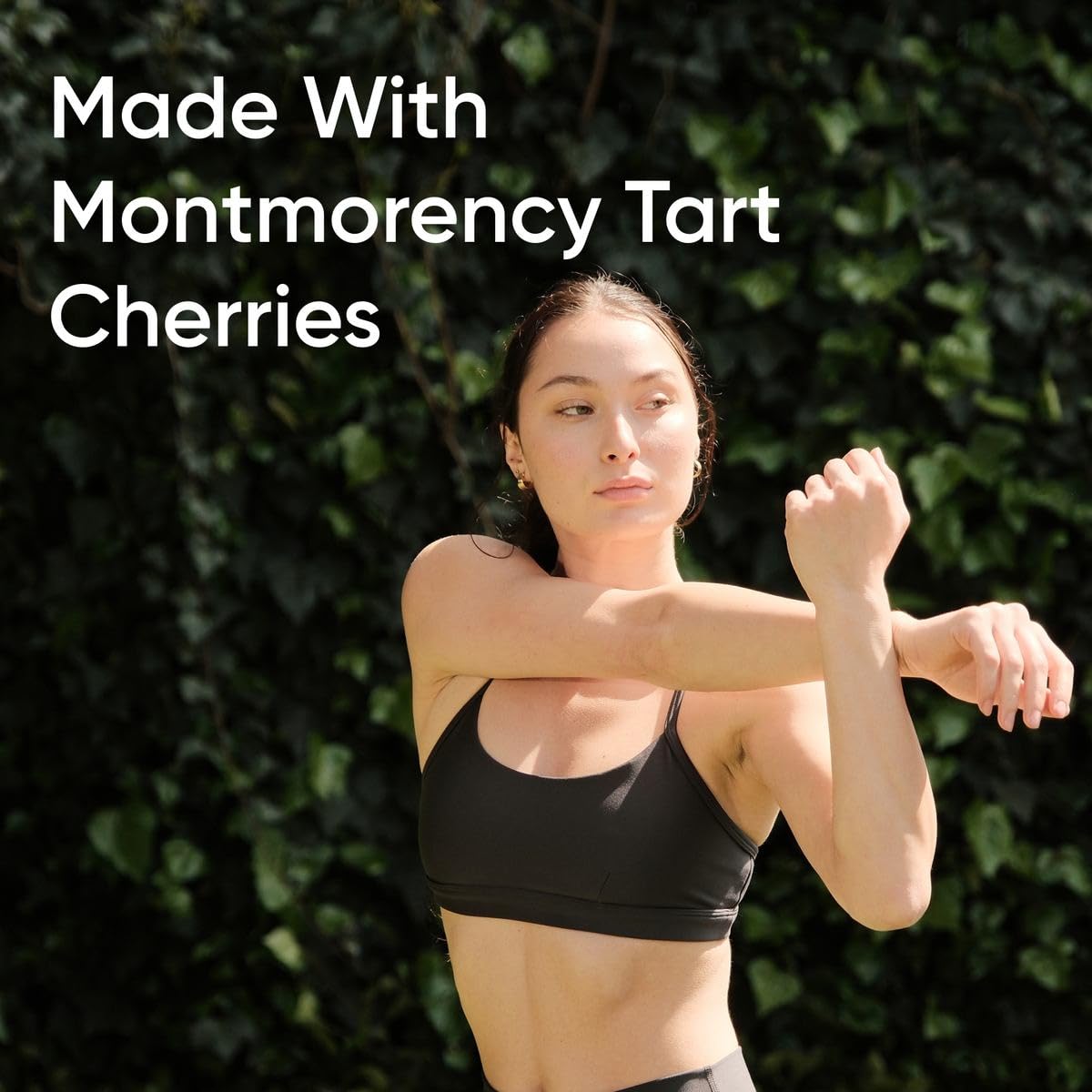 Sports Research Tart Cherry bottle close-up emphasizes ingredient purity.