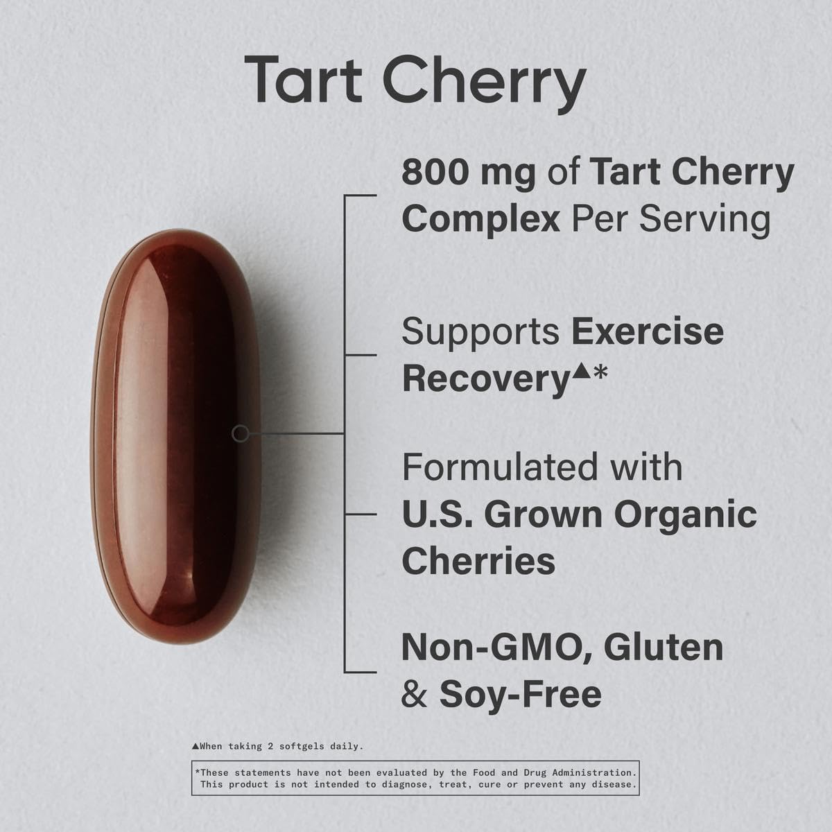 Sports Research Tart Cherry softgels provide easy swallowing and daily use.