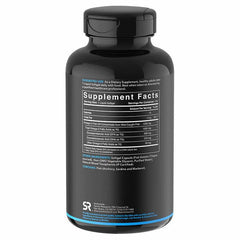Sports Research burpless Omega-3 softgels close-up highlighting high EPA and DHA content.