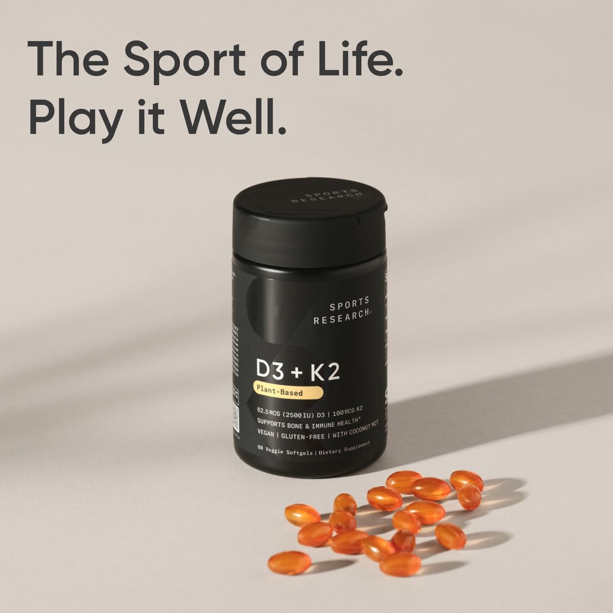 Sports Research USA-made facility icon signals trusted production standards.