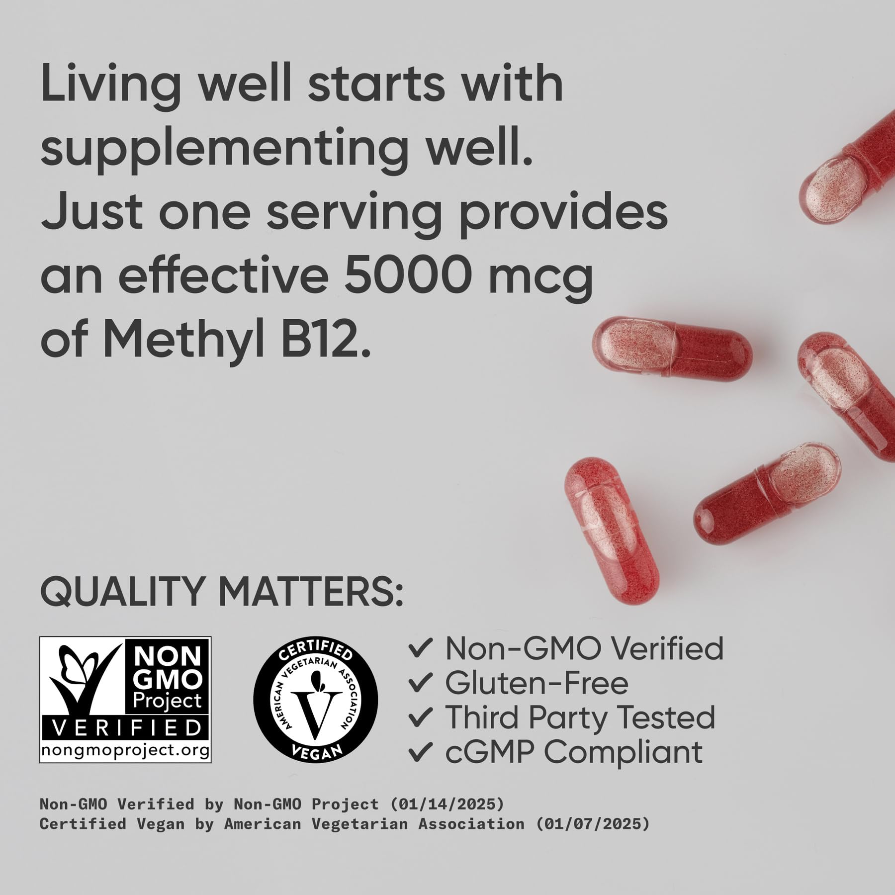 Sports Research vegan-certified logo signals plant-based B12 quality