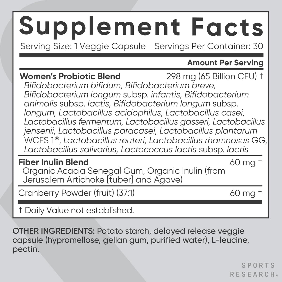 Sports Research vegan non-GMO gluten-free capsules for clean ingredients