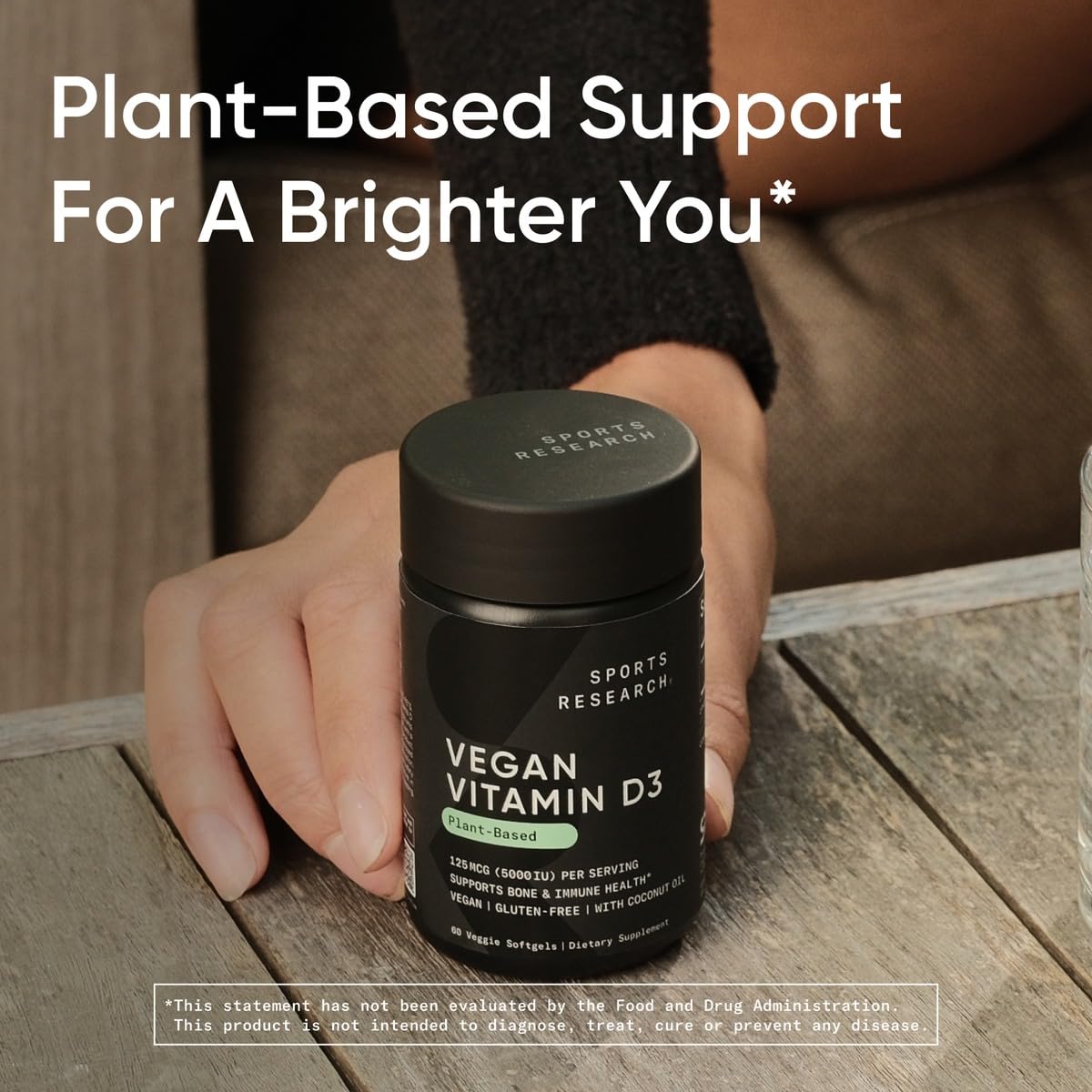 Non-GMO Project Verified seal on Sports Research Vitamin D3 packaging