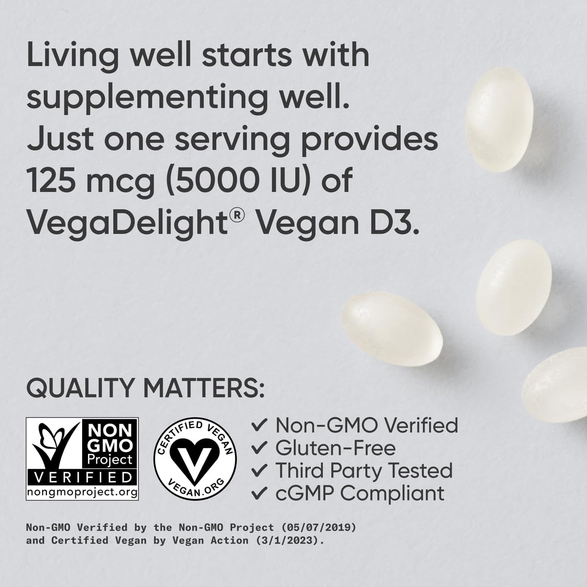 Bottle label highlights organic virgin coconut oil for absorption in Sports Research D3