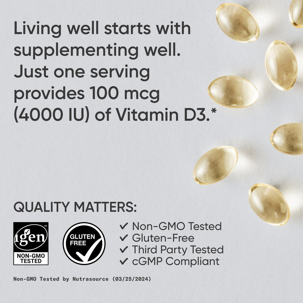 Sports Research Vitamin D3 gluten-free label visible on packaging.
