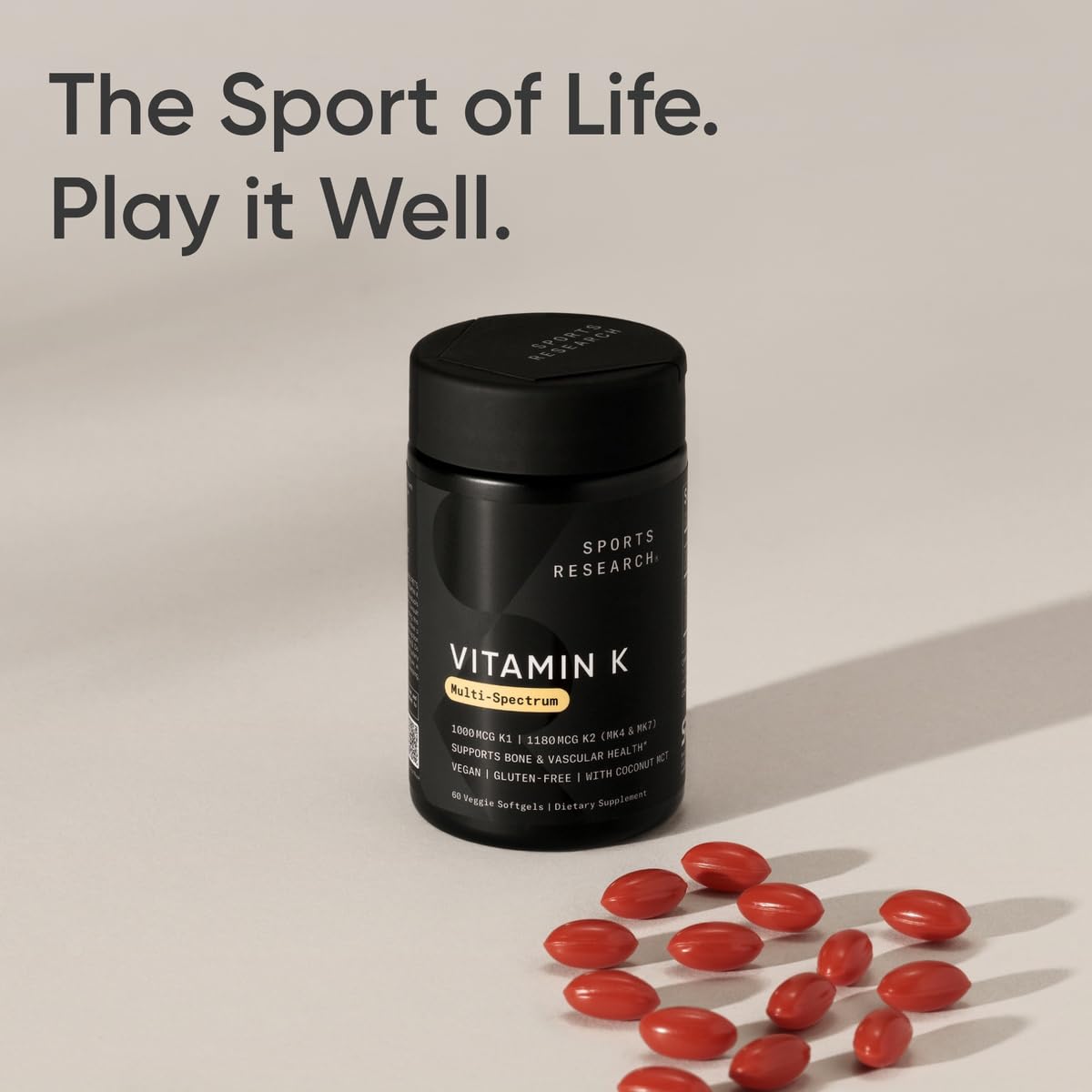 Sports Research Vitamin K Multi-Spectrum USA-made production underscores quality and compliance