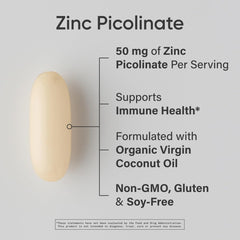 Sports Research zinc picolinate softgels closeup highlights easy-to-take capsule form.