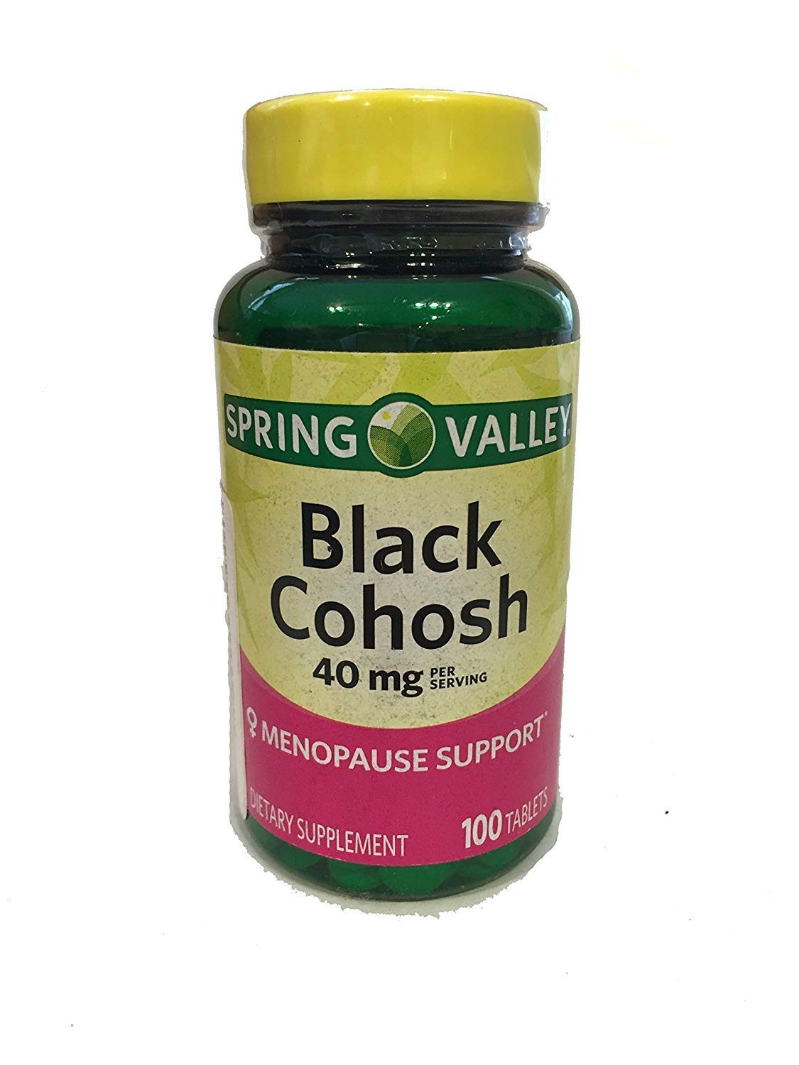 Spring Valley Black Cohosh 100-tablet bottle for menopause support
