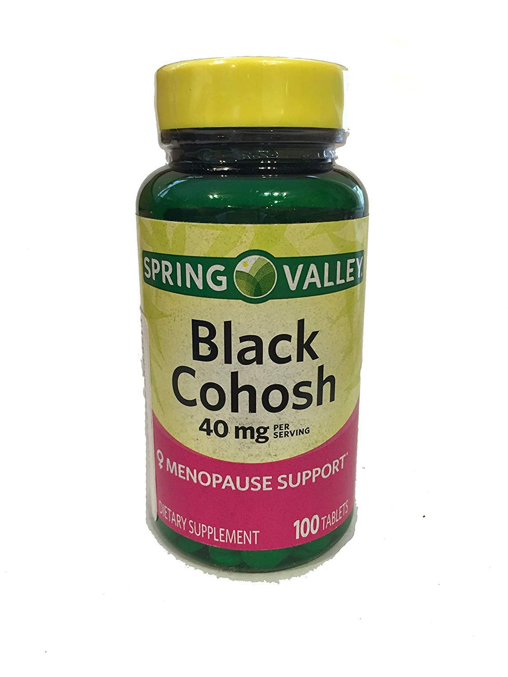 Spring Valley Black Cohosh 100-tablet bottle for menopause support