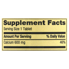 Spring Valley Calcium 600mg packaging label detail