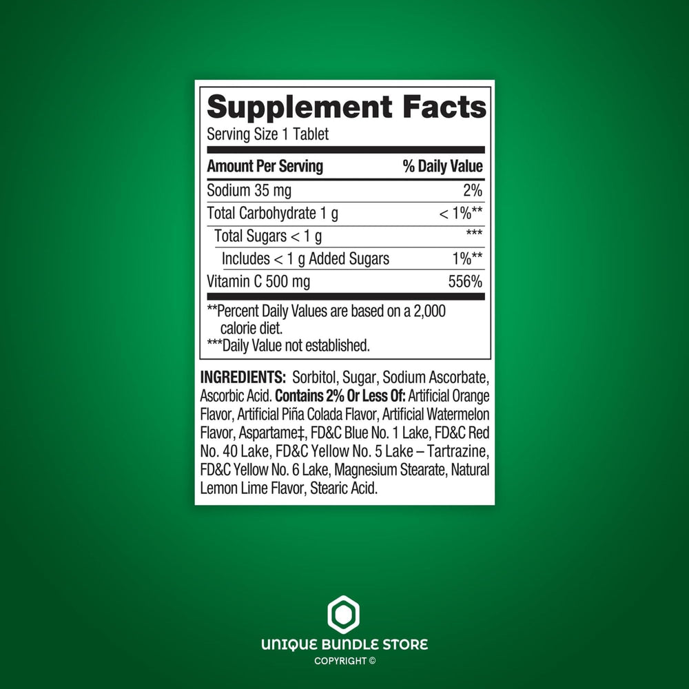 Spring Valley Vitamin C packaging highlighting gluten-free and lactose-free options