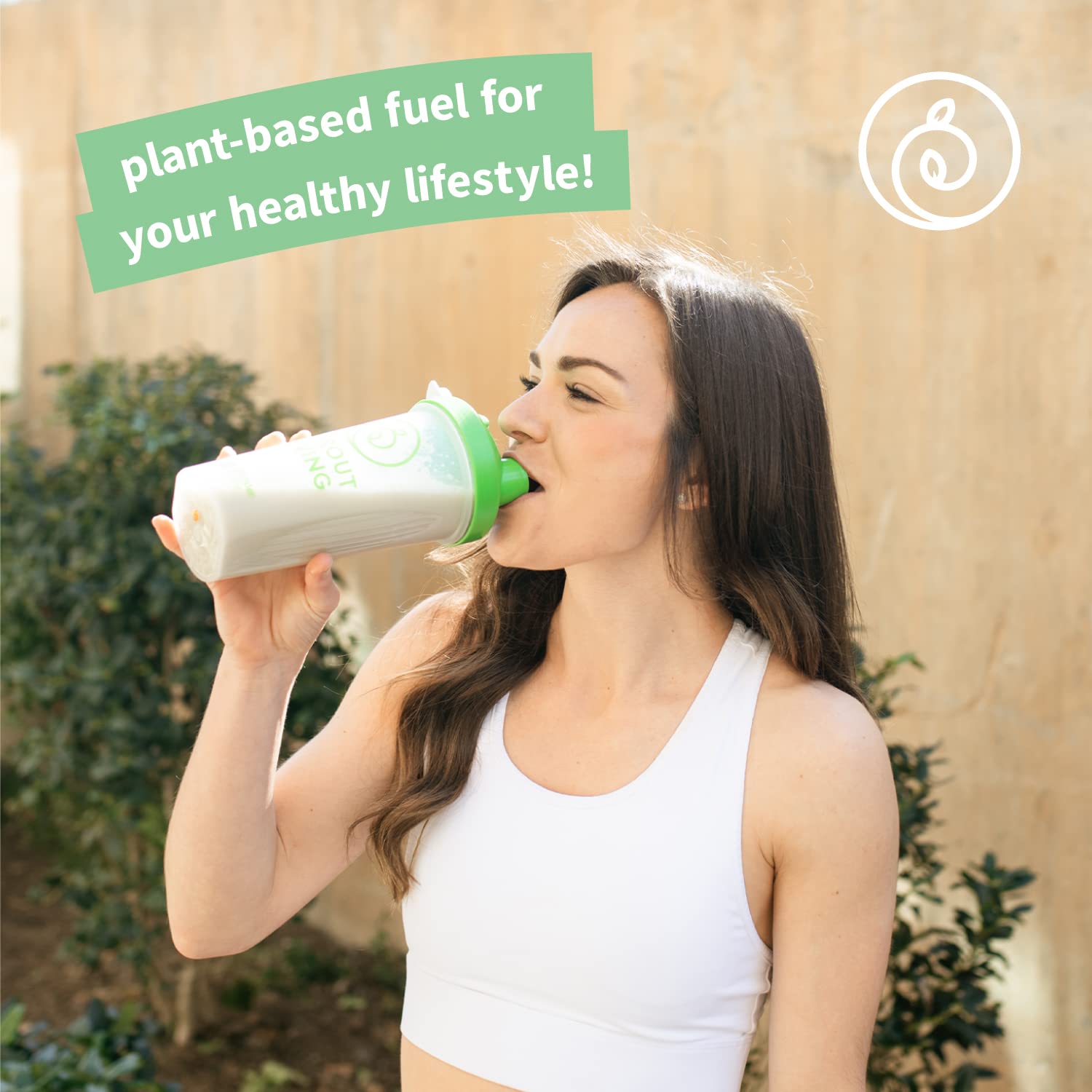 Tall smoothie glass suggests an on-the-go protein option for mornings.