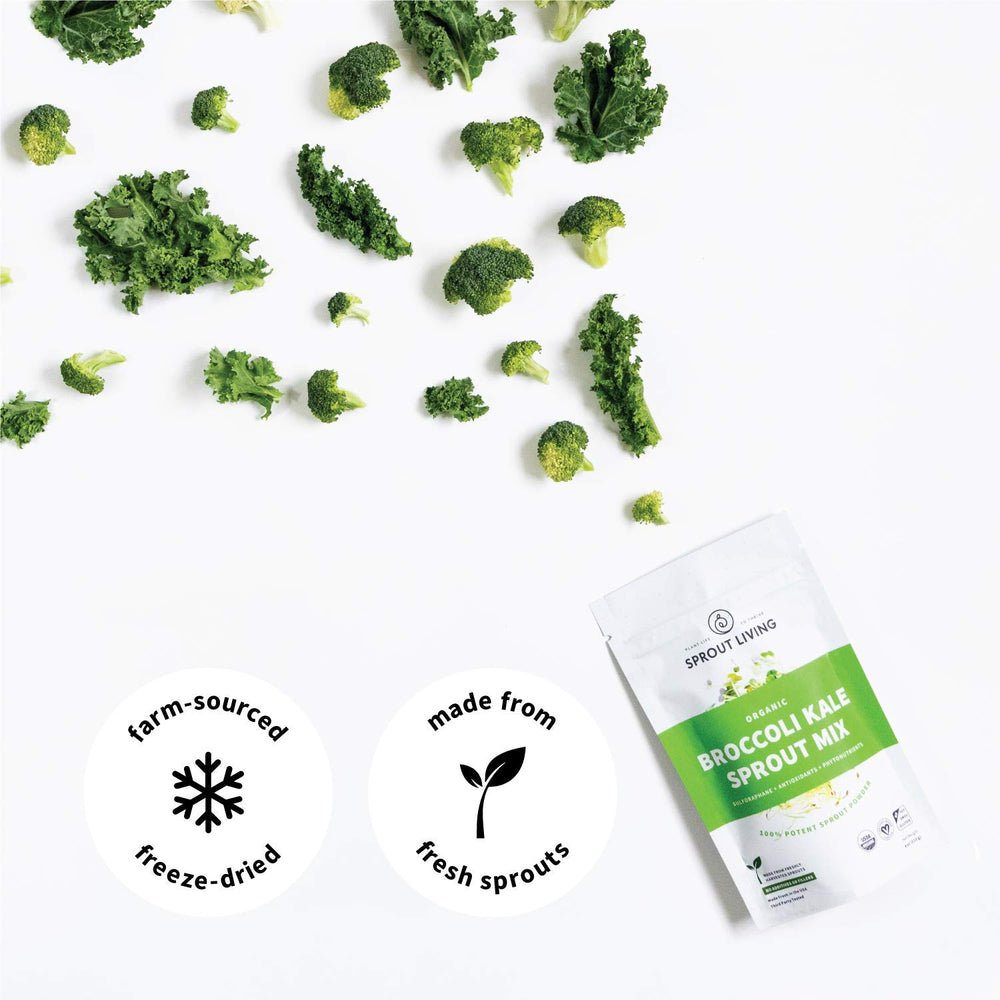 Sprout Living kale sprout powder smoothie add delivers convenient nutrition