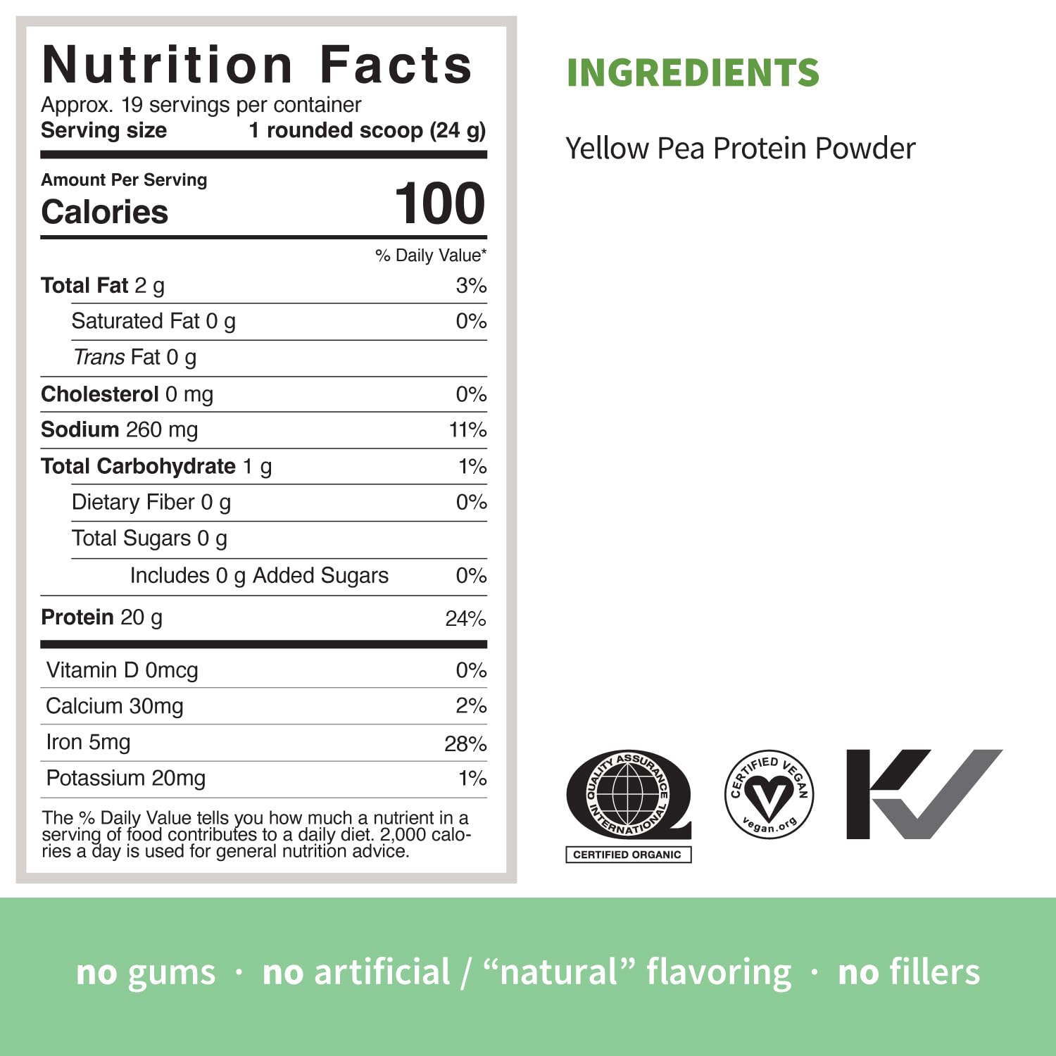 Sprout Living pea protein powder dairy-free label signals allergen-friendly option